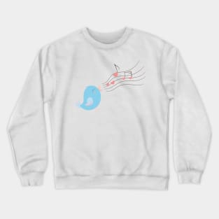 Bird singing love song Crewneck Sweatshirt